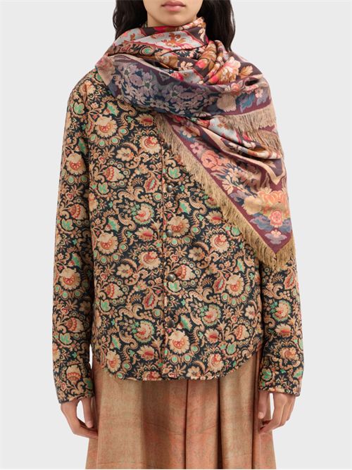 Pure silk scarf with floral and baroque motif PIERRE-LOUIS MASCIA | 135X195S4518937
